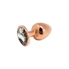Металева анальна пробка Wooomy Tralalo Rose Gold Metal Plug Size M, діаметр 3,4 см, довжина 8 см photo 1