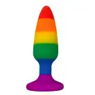 Силіконова анальна пробка Wooomy Hiperloo Silicone Rainbow Plug L, діаметр 3,9 см, довжина 13,1 см photo 1