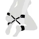 Хрестовина з натуральної шкіри Art of Sex - 4 Way Connector, Чорний photo 1