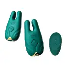 Смарт-вібратор для грудей Zalo - Nave Turquoise Green, пульт ДК, робота через додаток photo 1