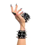 Наручники з шипами Art of Sex - Rose Spiked Leather Handcuffs, натуральна шкіра photo 1