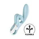Вібратор-кролик Satisfyer Touch Me Blue, подвійний відросток, 3 потужні мотори photo 1