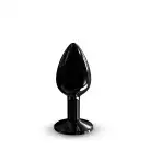 Металева анальна пробка із прикрасою у вигляді кристалу Dorcel - Diamond Plug BLACK S photo 1