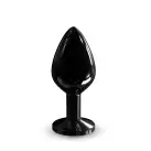 Металева анальна пробка із прикрасою у вигляді кристалу Dorcel - Diamond Plug BLACK M photo 1