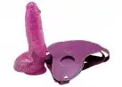 Страпон TLC® Bree Olson Glitter Glam Strap-On Harness and Dong, 13х4,1 см photo 1