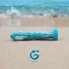 Скляний дилдо Gildo Ocean Wave, з силіконовою основою photo 7