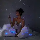 Вакуумний кліторальний смарт-стимулятор Svakom Pulse Galaxie Midnight Black, проєктор зоряного неба photo 9