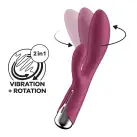 Вібратор-кролик Satisfyer Spinning Rabbit 1 Red photo 1