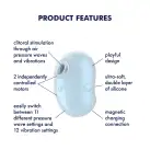 Вакуумный клиторальный стимулятор с вибрацией Satisfyer Cutie Ghost Blue photo 3