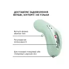 Накладний вібратор Fun Factory LAYA III sage green, ефект постукування пальцем photo 8