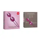 Вагінальні кульки Fun Factory SMARTBALLS DUO, бордово-білі, 2 шт, діаметр 3,2 та 3,6 см photo 6