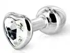 Анальна прикраса Diogol Anni heart silver, 3.5 см photo 1