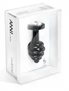 Анальний плаг металевий зі стразами Сваровські Diogol Ano black, 3.5 см photo 2