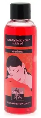 Съедобное масло для массажа SHIATSU EDIBLE OIL STRAWBERRY photo 1