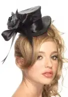 Шляпка SATIN TOP HAT BLACK  photo 1