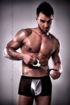 Мужские сексуальные шортики Passion 002 SHORT, черные, XXL/XXXL