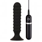 Анальний вібромасажер Menzstuff Ribbed Torpedo Vibr. 6inch, чорний photo 1