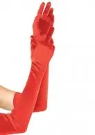 Перчатки EXTRA LONG SATIN GLOVES RED photo 1
