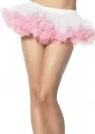 Подьюбник PUFFY CHIFFON MINI PETTICOAT WHITE O-S photo 1
