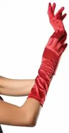 Перчатки ELBOW LENGTH SATIN GLOVE RED O-S  photo 1
