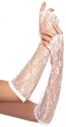 Перчатки ELBOW LENGTH LACE FINGERLESS GLOVES BLACK photo 1