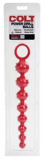Анальная цепочка POWER DRILLS BALLS RED photo 6