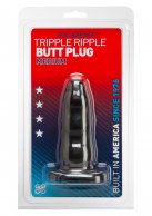 Анальна пробка Medium Triple Ripple Black photo 2