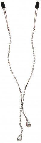 Прикраса ланцюжок з затискачами для сосків Sportsheets Midnight Teardrop Nipple Clips photo 1