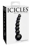 Анальна пробка Icicles No 66 Black, 12х3,5 см photo 3