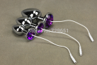 Анальная пробка металлическая с электростимуляцией Anal Plug - 1 шт. photo 3