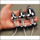 Анальная пробка металлическая с электростимуляцией Anal Plug - 1 шт. photo 2