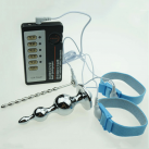 Набор для электростимуляции: 2 ремешка, анальный плаг и стимулятор уретры photo 1