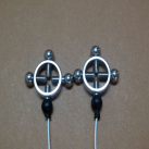 Металлические зажимы для сосков с электростимуляцией БДСМ Сlimax  photo 4