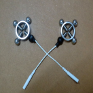 Металлические зажимы для сосков с электростимуляцией БДСМ Сlimax  photo 1