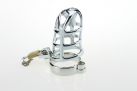 Металлический пояс верности для мужчин с замком Cock Cage - 40/45/50 мм photo 1