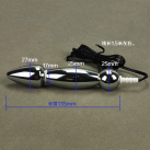 Металлические анальные шарики Butt Plug с электростимуляцией photo 1