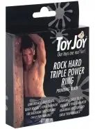 Эрекционное кольцо ROCK HARD TRIPLE POWER RING BLACK photo 2