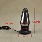 Большая анальная пробка с электростимуляцией - 130*52 мм photo 4