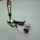 Металлический мяч с кольцом и анальная пробка для электростимуляции  photo 2