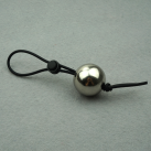 Металлический мяч с кольцом и анальная пробка для электростимуляции  photo 1