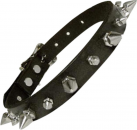 Кожаный ошейник Sub с металлическими шипами photo 1