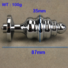 Электростимулирующая анальная пробка 8,8х3,5 см photo 2