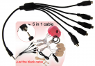 Кабель из 5 проводами для электростимуляции Electro Shock photo 1