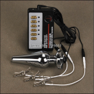 Анальная пробка и зажимы для сосков Electro Shock H3581 photo 2