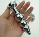 Анальныйй плагин с металлическими бусинами  photo 4