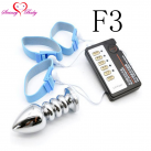 Электростимуляция для мужчин F3. В комплекте кольца для пениса, анальная пробка. Диаметр: 3,8 см. photo 2