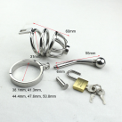 Пояс верности для мужчин. Массаж уретры. Материал - нержавеющая сталь. С замком. photo 1