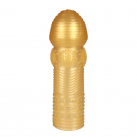 4 вида насадок на пенис, ребристые, золотого цвета photo 3