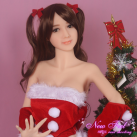 Реалистичная силиконовая секс кукла в новогоднем костюме с металлическим каркасом - 165 см photo 2