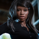 Реалистичная секс-игрушка высокого качества, черный цвет кожи, 168 см photo 2